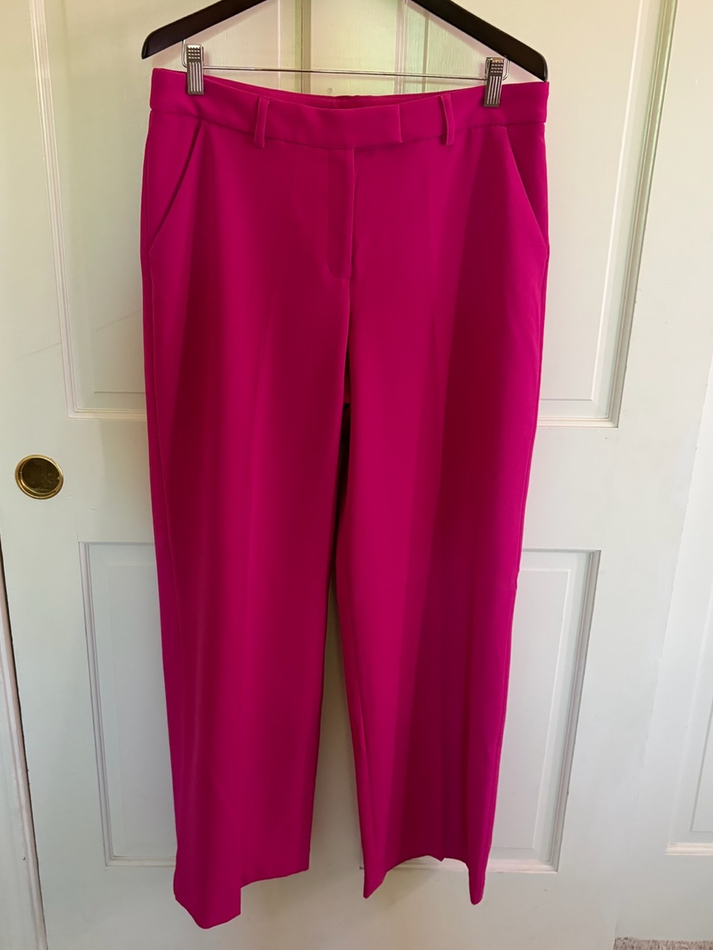 Express Women's Bright Fuchsia Straight-Leg Trousers